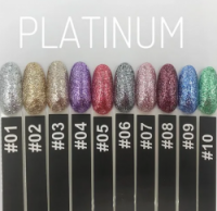 Гель-лаки жидкая фольга Platinum