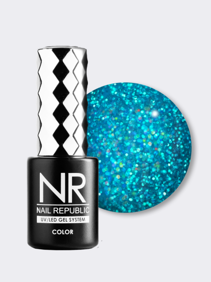 NAIL REPUBLIC   #468 Aquamarine   10мл   Гель-лак с шиммером