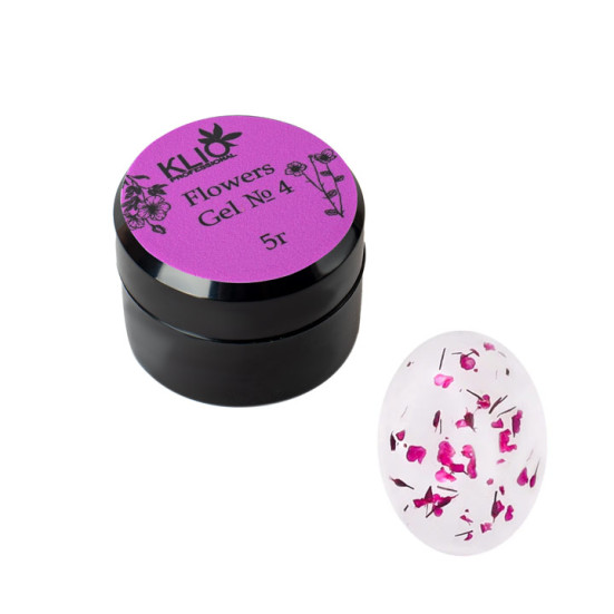 KLIO   Gel FLOWERS   #04   5г (банка)   Гель с сухоцветами