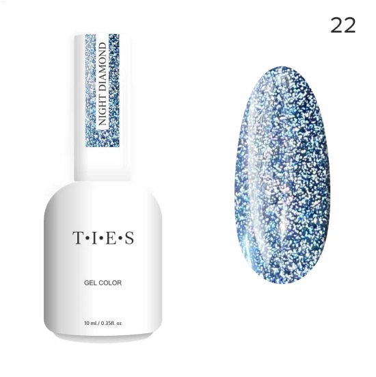 TIES   Гель-лак светоотражающий  10мл  Night Diamond   #22   (СНЯТО)