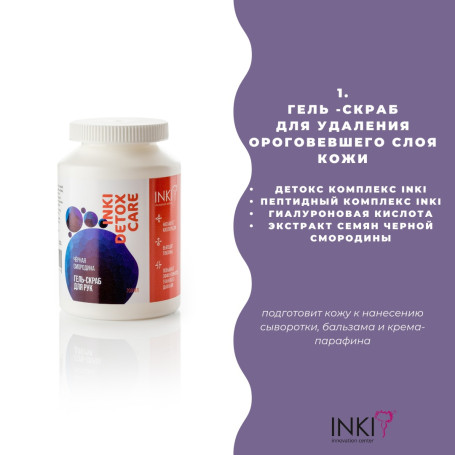 INKI   Гель-скраб для рук чёрная смородина   200мл