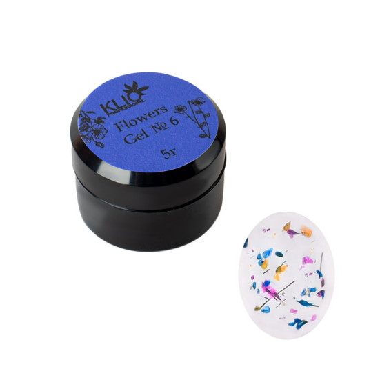 KLIO   Gel FLOWERS   #06   5г (банка)   Гель с сухоцветами