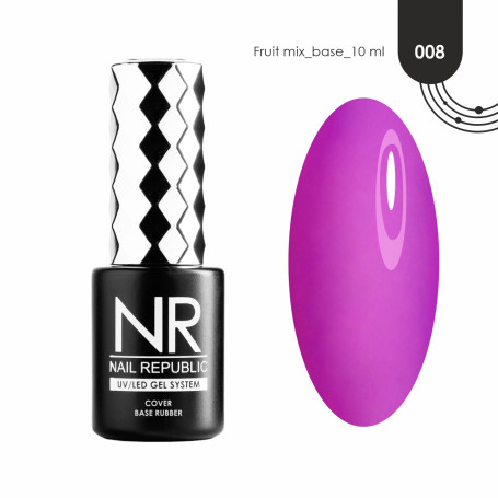 NAIL REPUBLIC   Base FRUIT MIX   #08   10мл   База камуфлирующая неоновая