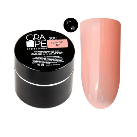 ONE NAIL &amp; GRAPE   Gel FLUID   #27   30г (шайба)   Гель для укрепления жидкий
