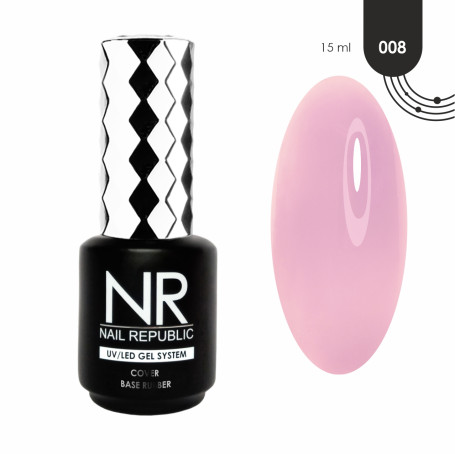 NAIL REPUBLIC   Base COVER   #08   15мл   База камуфлирующая