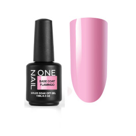 ONE NAIL Base FLAMINGO 15мл База камуфлирующая эластичная (легкие в снятии)