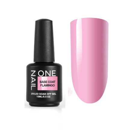 ONE NAIL   Base FLAMINGO   15мл   База камуфлирующая эластичная  (легкие в снятии)