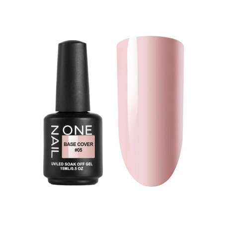ONE NAIL   Base COVER #05   15мл   База камуфлирующая эластичная  (легкие в снятии)