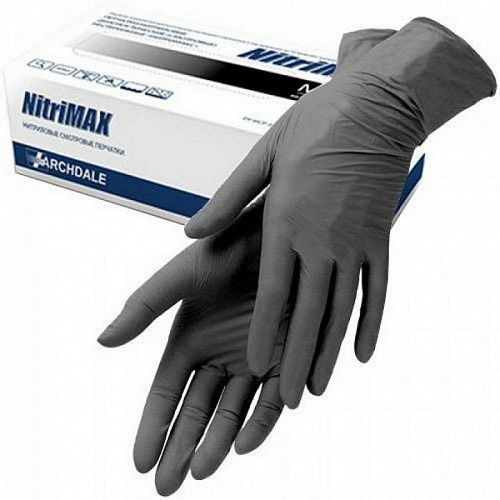 NITRIMAX   Черные   XS   Перчатки нитриловые  50пар   (Малайзия)