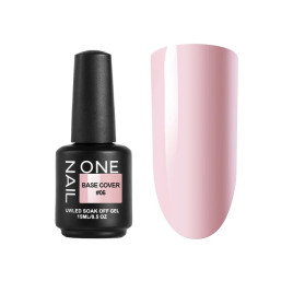 ONE NAIL   Base COVER #06   15мл   База камуфлирующая эластичная  (легкие в снятии)