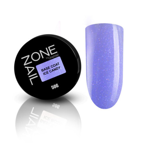 ONE NAIL   Base ICE CANDY   50мл (шайба)   База камуфлирующая жесткая  c шиммером