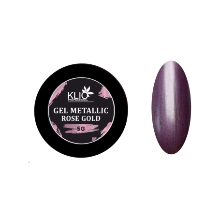 KLIO   Гель-краска  5г  Gel Metallic   ROSE GOLD    5 гр