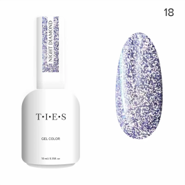 TIES   Гель-лак светоотражающий  10мл  Night Diamond   #18