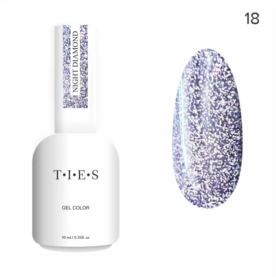 TIES   Гель-лак светоотражающий  10мл  Night Diamond   #18