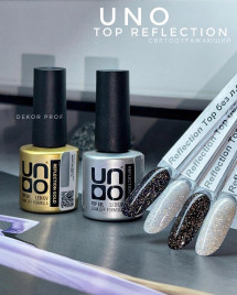 UNO   Top Reflection SILVER   8мл (8г)   Топ без л/с светоотражающий