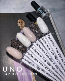 UNO   Top Reflection SILVER   8мл (8г)   Топ без л/с светоотражающий