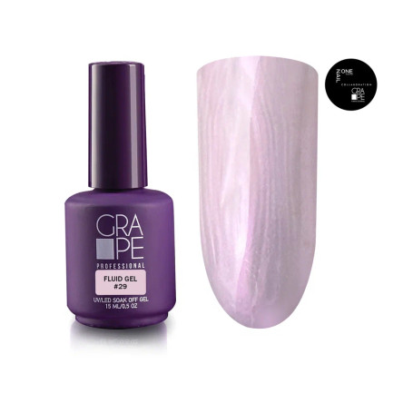 ONE NAIL &amp; GRAPE   Gel FLUID   #28   15мл (флакон)   Гель для укрепления жидкий перламутровый молочный