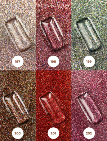 ALTA NIVELO   Гель-лак с шиммером   10мл   LUREX   #198