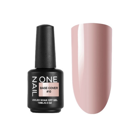 ONE NAIL   Base COVER #10   15мл   База камуфлирующая эластичная  (легкие в снятии)