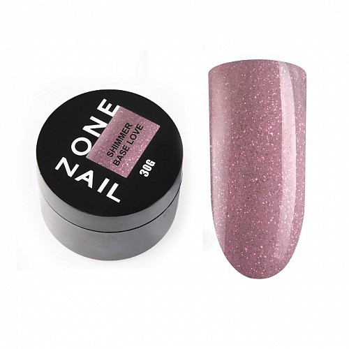 ONE NAIL   Base SHIMMER LOVE   30мл (шайба)   База камуфлирующая эластичная c шиммером  (легкие в снятии)