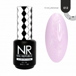 NAIL REPUBLIC   Base COVER   #12   15мл   База камуфлирующая с шиммером
