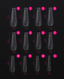 ONE NAIL &amp; GRAPE   Верхние формы Т-образные   120шт    МИНДАЛЬ