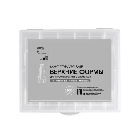 ONE NAIL &amp; GRAPE   Верхние формы Т-образные   120шт    МИНДАЛЬ