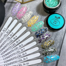 KLIO Gel CONFETTI #07 5г (банка) Гель с конфетти