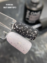 ONE NAIL   Top MATT SHINY   #3   15мл   Топ матовый без л/с с шиммером