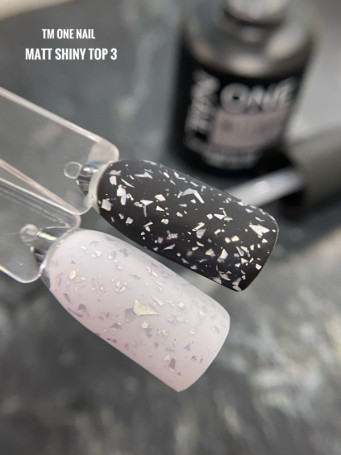 ONE NAIL   Top MATT SHINY   #3   15мл   Топ матовый без л/с с шиммером