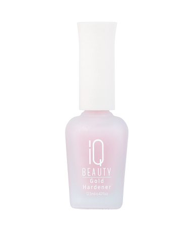 IQ BEAUTY   Gold Hardener  ROSE   12,5мл   Укрепитель  для ослабленных и ломких ногтей с коллоидным золотом
