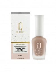 IQ BEAUTY   Укрепитель  для ослабленных и ломких ногтей с коллоидным золотом   12,5мл   Gold Hardener  NUDE