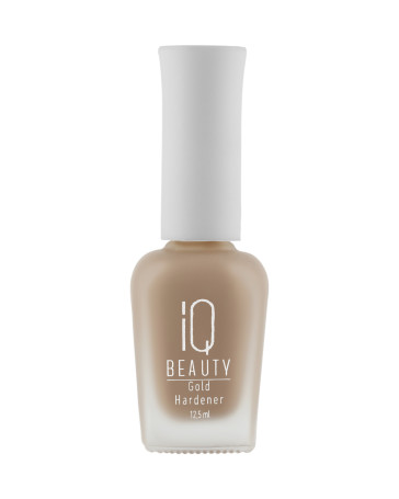 IQ BEAUTY   Gold Hardener  NUDE   12,5мл   Укрепитель  для ослабленных и ломких ногтей с коллоидным золотом