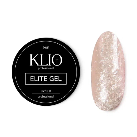 KLIO  Гель-лак со слюдой   5г (банка)   ELITE  GEL   #05   (СНЯТО)