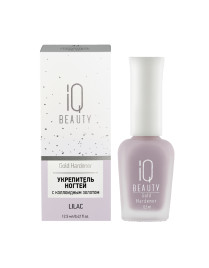 IQ BEAUTY Gold Hardener LILAC 12,5мл Укрепитель для ослабленных и ломких ногтей с коллоидным золотом