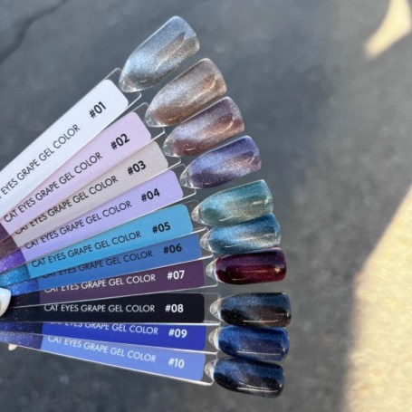 GRAPE  Гель-лак кошачий глаз CAT EYES  15мл   №02