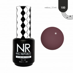 NAIL REPUBLIC   Base VELOUR   #100   15мл   База камуфлирующая цветная