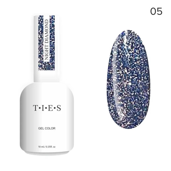 TIES   Гель-лак светоотражающий  10мл  Night Diamond   #05