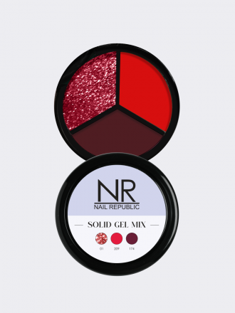 NAIL REPUBLIC   Твердые гель-лаки SOLID GEL MIX, Pallete 12 (flash 01,209,174)