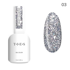 TIES   Гель-лак светоотражающий  10мл  Night Diamond   #03