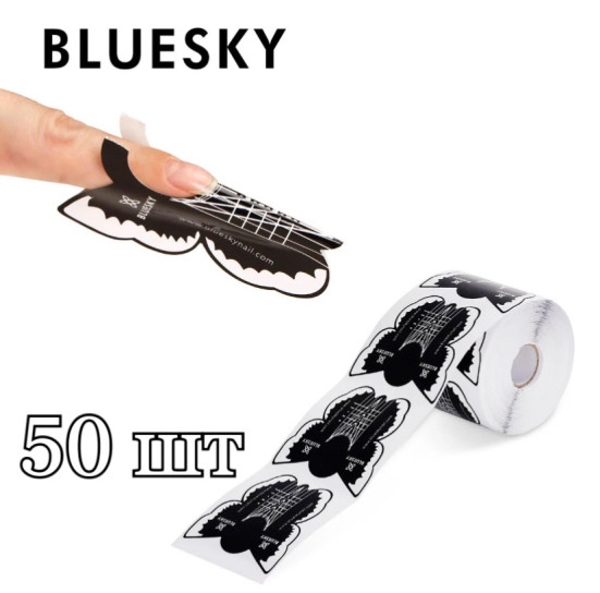 BLUESKY Формы для наращивания черные NORMAL 50 шт
