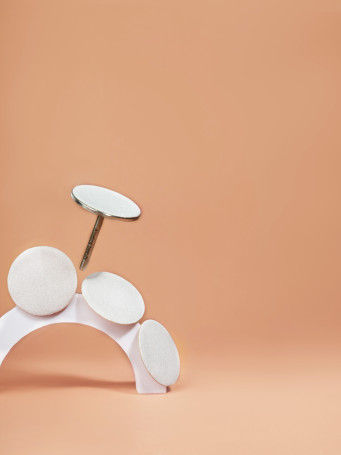 ALGEBRA BEAUTY   SOFT WHITE   Тонкие   L (25мм)   #150   (50шт)   Сменные файлы  для педикюрного диска без подложки