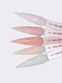 NAIL REPUBLIC   Gel NUDE FLASH   #253   15г   Гель  для моделирования средне-жидкий светоотражающий