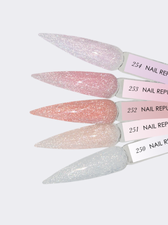 NAIL REPUBLIC   Gel NUDE FLASH   #253   15г   Гель  для моделирования средне-жидкий светоотражающий