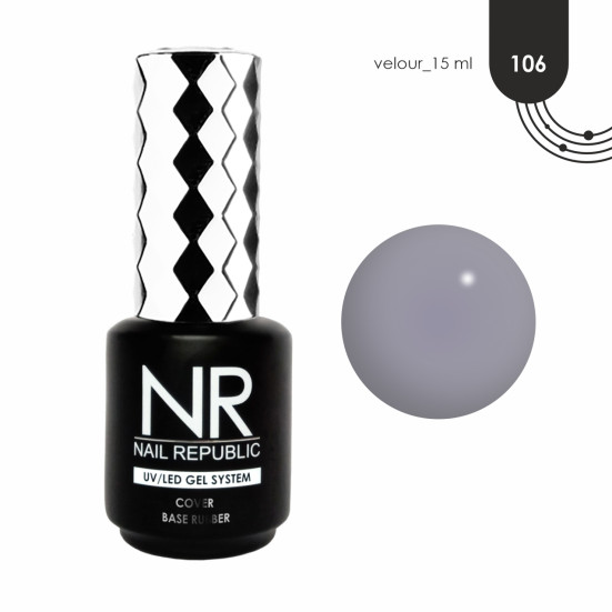 NAIL REPUBLIC   Base VELOUR   #106   15мл   База камуфлирующая цветная