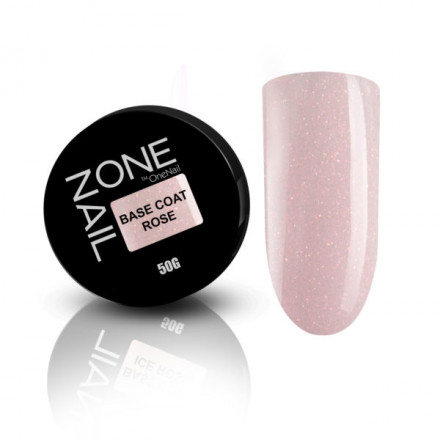 ONE NAIL   Base ROSE   50мл (шайба)   База камуфлирующая жесткая  c шиммером