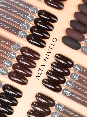ALTA NIVELO   #303 ГОРЬКИЙ ШОКОЛАД   10мл   Гель-лак