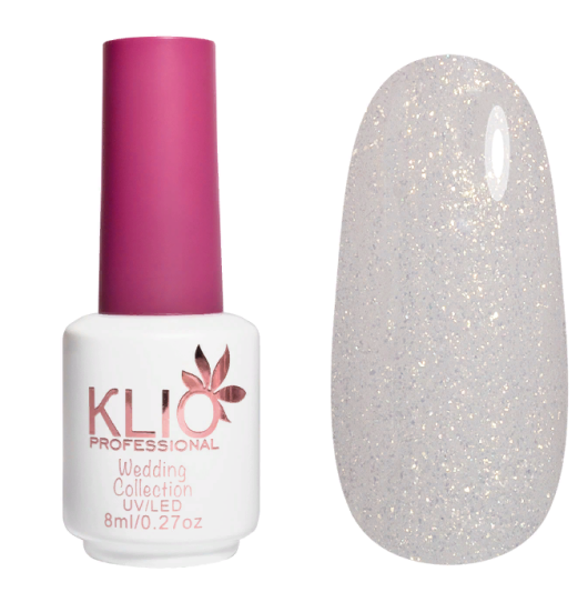 KLIO  Камуфлирующая база с шиммером молочная  8мл  Base  WEDDING   №01