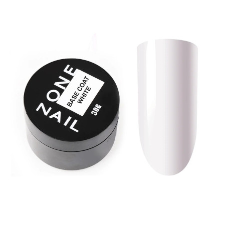 ONE NAIL   Base WHITE   30мл (шайба)   База камуфлирующая эластичная  (легкие в снятии)