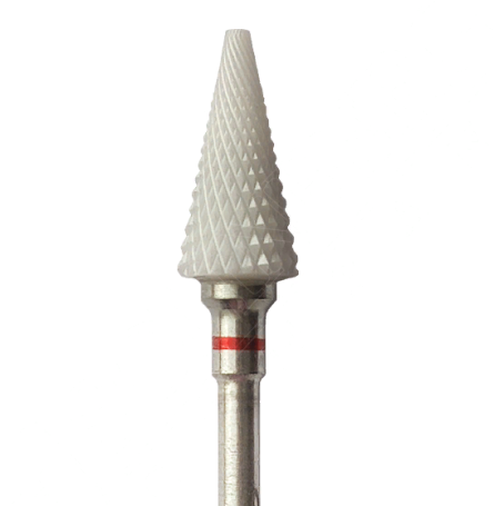 NAIL ART    Фреза керамическая 3/32  КОНУС  Красная